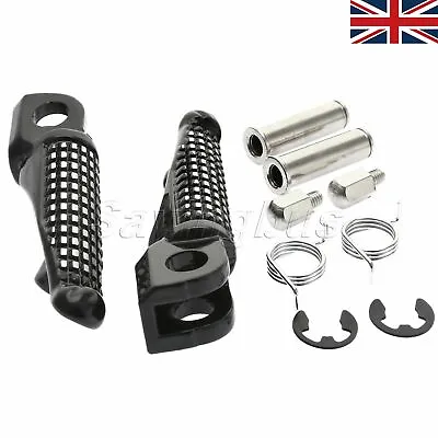 2x Motorcycle Front Footrest Foot Pegs Black For Kawasaki Z1000 2003-13 • £16.16
