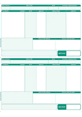 SAGE PAYSLIP PLUS WITH ADDRESS FIELD - COMPATIBLE GREEN X 1000 - SLPAYADG • £26.50