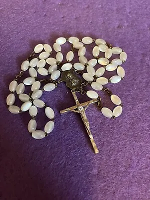 Vintage Mother Of Pearl Rosary Beads • $17.99