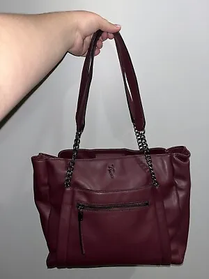 Simply Vera Wang Rockbridge Tote Bag Red Polyester Bag • $16