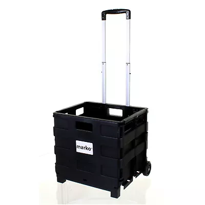 £12.99 • Buy 25kg Shopping Trolley Cart Collapsible Folding Wheels Rolling Car Boot Storage
