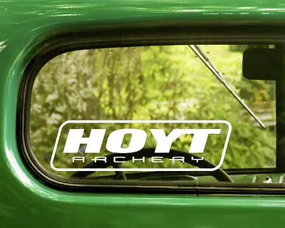 2 HOYT ARCHERY BOWS DECALs Sticker Bogo For Car Window Bumper Truck • $5.95