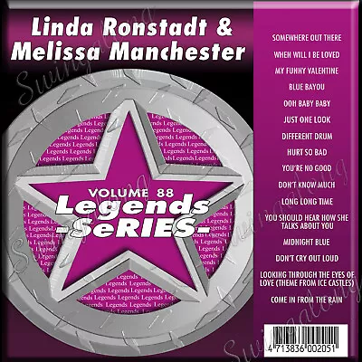 Linda Ronstadt & Melissa  Manchester Legend Series Vol-88 Karaoke Cd+g New  • $12.99