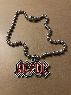 AC/DC Choker Ball Necklace: Licensed New Vintage 2002 18 Inch Long Necklace • £31.71