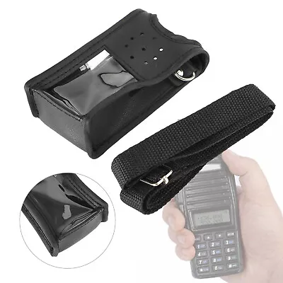 Multifunction Radio Leather Case Walkie Talkie Bag For Baofeng UV82 UV82L UV82HP • £8.38