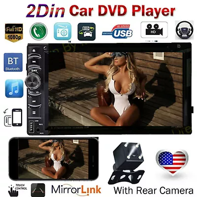 Double Din CD DVD Player Car Radio Stereo Bluetooth For Ford Ranger Escape+Cam • $100.69