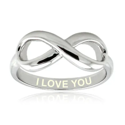 Sterling Silver 925  I Love You  Infinity Ring  • $15