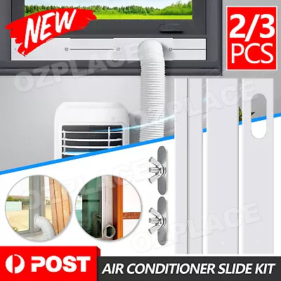 $17.95 • Buy 2/3x For Portable Air Conditioner Window Slide Kit Plate White + Screws AU