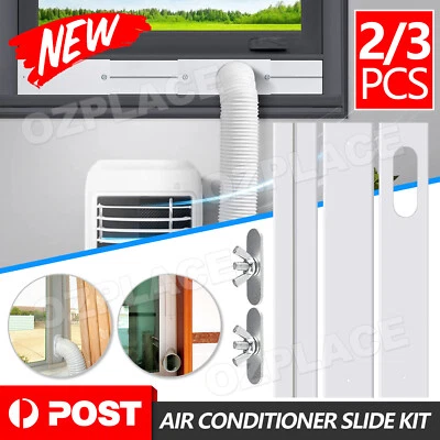 $24.95 • Buy 2/3x For Portable Air Conditioner Window Slide Kit Plate White + Screws AU