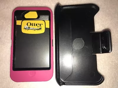 Otterbox Defender Series Case & Belt Clip For Apple IPhone 4 / 4s Pink MRSP $59 • $9.88