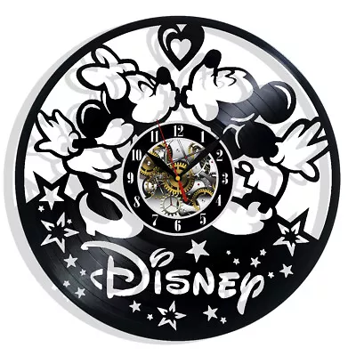 Disney Mickey Mouse Love Vinyl Wall Clock Gift Birthday Holiday Home Room Decor • $13.99