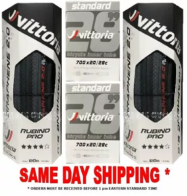 Vittoria Rubino Pro G 2.0 Graphene Clincher 700 X 28 Black With Tube Option • $42.90