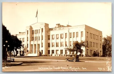 RPPC Real Photo Postcard -Jackson County Courthouse - Medford Oregon • $14