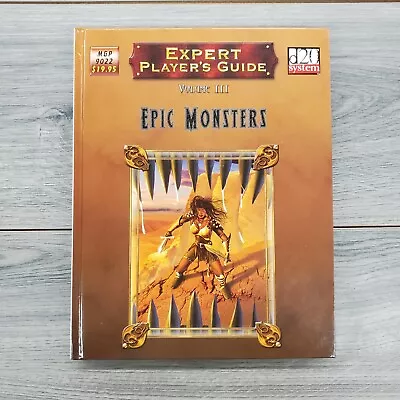 Expert Player's Guide Volume III Epic Monsters D&D D20 HC 2006 Mongoose Rpg • $19.75