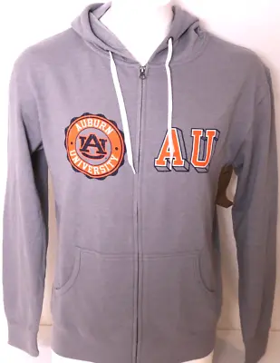 NEW Auburn University Tigers AU Gray Full Zip Hoodie Sweatshirt Jacket Men's L • $25.48