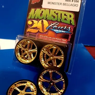 Hoppin Hydros Monster 24s GOLD BELLAGIO SCALE Lowrider  Wheels Rims  Model Kit • $16.75
