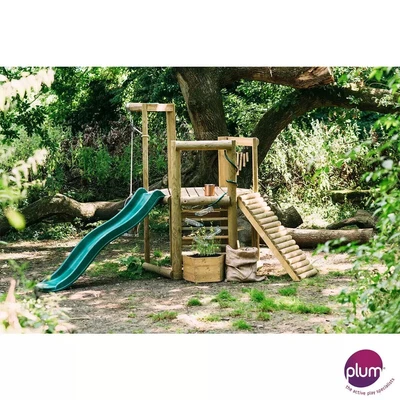 £439.90 • Buy Plum Discovery Woodland Treehouse Wooden Children's Play Climbing Slide Garden