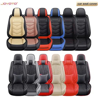 PU Leather Car Seat Covers 5 Seats Car Seat Cushion Full Set Universal Fit • $67.99