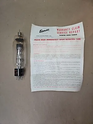 Eimac Mercury Vapor Rectifier Rx21a Tube 2.5 Volts Brand New With Data Paper  • $150