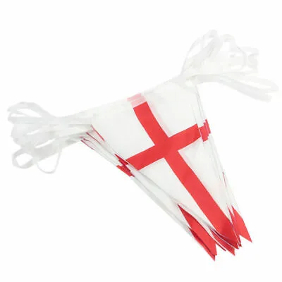 £3.96 • Buy 33/100FT England Flags Bunting St George Football World Cup Cricket Decorations