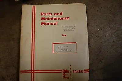 Baker OTIS FTD 040 Electric Forklift Owner Maintenance Parts Manual Book Catalog • $54.95