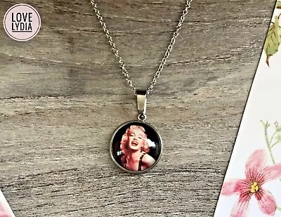 NEW Marilyn Monroe Laughing Photograph Famous Movie Sexy Icon Handmade Necklace • $16.17