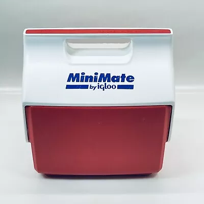 VINTAGE Igloo Mini Mate Cooler Red White Blue USA Made 6 Pack Retro Cooler • $9.95