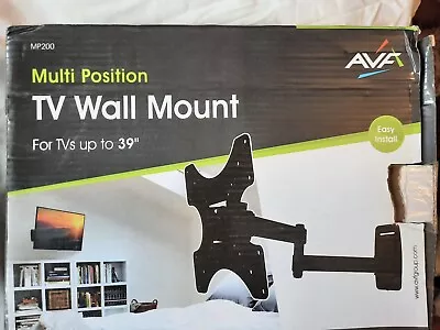 AVF Up To 39  BLACK Multi Position Swivel TV Wall Mounting Bracket • £22.82