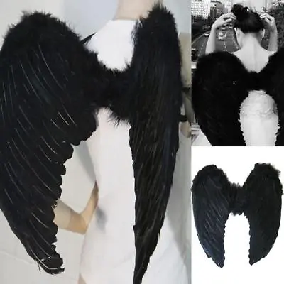 £9.59 • Buy Kid Adult Angel Wings Fancy Dress Fairy Feather Outfit Large Hen Party Halloween