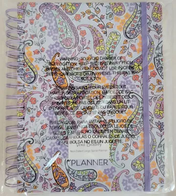 NEW Vera Bradley Non Dated Large Spiral Planner MADDALENA PAISLEY SOFT 12 Months • $28.90