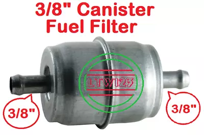 (1 Pc)  3/8  Universal Gas/Fuel Filter Chrome Canister • $7.77