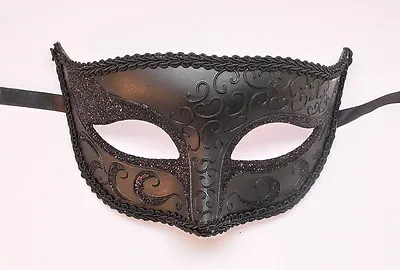 Venetian Masquerade Costume Ball Porm Dance Wedding Party Black Mask For Man Boy • $9.99