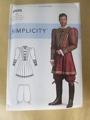 Simplicity S9095 Mens Historical Costume Suit Size 44 - 52 New • $9.95