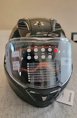 LS2 Valiant II Modular Motorcycle Helmet Large Glossy Black • $155