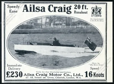 1929 Alisa Craig Runabout Boat Photo Vintage Print Ad • $9.99