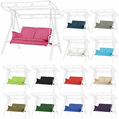 Replacement Swing Seat Hammock Cushions Set 2 & 3 Seater Sizes Garden Pads  • £99.97