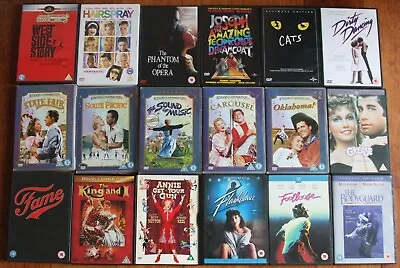 MUSICALS 18 X Dvd MEGA Collection West Side Story Sound Of Music Oklahoma • £29.90