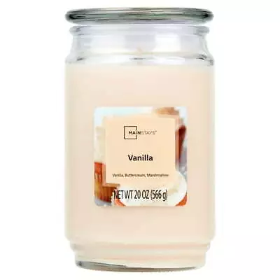 Mainstays Vanilla Scented Single-Wick Large Glass Jar Candle 20 Oznew • $7.55