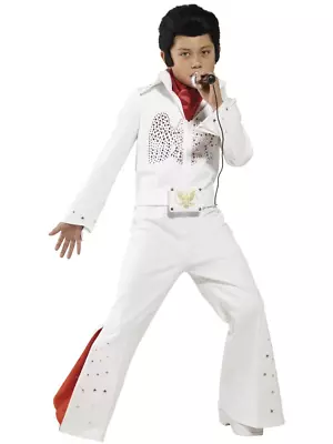 Elvis Presley Licensed Famous Music Fancy Dress Costume 1950's Rock Star • $71.95