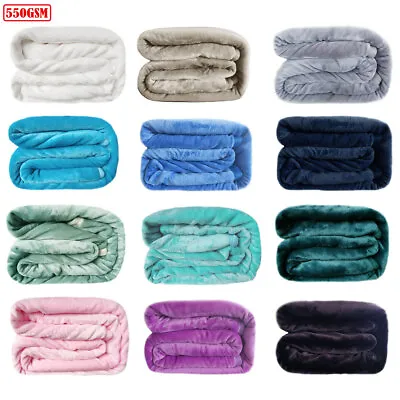 550GSM 2-Ply Mink Blanket Queen/King • $109.95