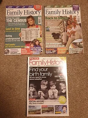 Practical Family History Magazines X3 • £0.99