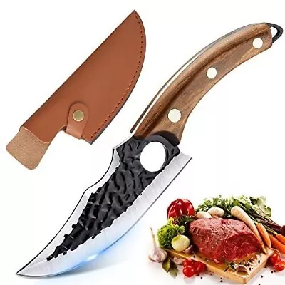 Bicico Butcher Knife For Meat Cutting Hand Forged Boning Knife With Sheath • $4.99