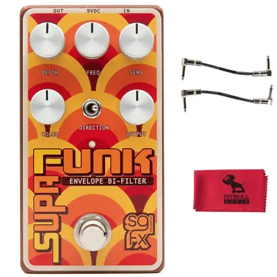 SGFX SolidGoldFX Supa Funk Envelope Bi-Filter Pedal W/ Patch Cables & Cloth • $199