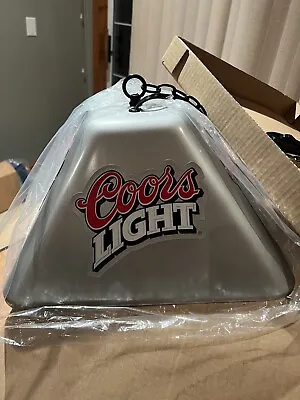 Vintage! Coors Light Beer Bar Poker Pool Table  Hanging Light -New In Orig. Box! • $175