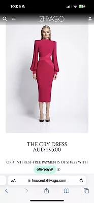 Zhivago THE CRY Dress - ROUGE (US10/AU14/UK14) RRP $595 • $350