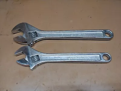 Crescent 2 PC Adjustable Wrench Set 10  & 12  Very Good Condition AC2XXVS • $29.95