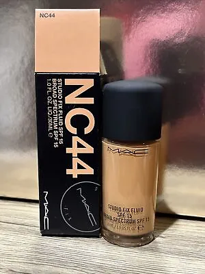 New MAC Cosmetics Studio Fix Fluid SPF 15 Foundation NC44 MSRP$39 • $28.99