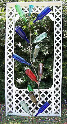 BOTTLE TREE CURVES Yard Garden Country Southern Decor Metal US • $48.99