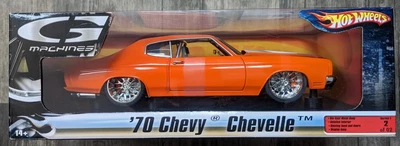 $64.95 • Buy Hot Wheels G Machines 1970 Chevy Chevelle 1:18 Diecast  Orange/White Stripes 