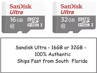 SanDisk 16GB 32GB Ultra Micro SD Card Class 10 80MB/s Memory Card Lot - US SHIP • $52.95